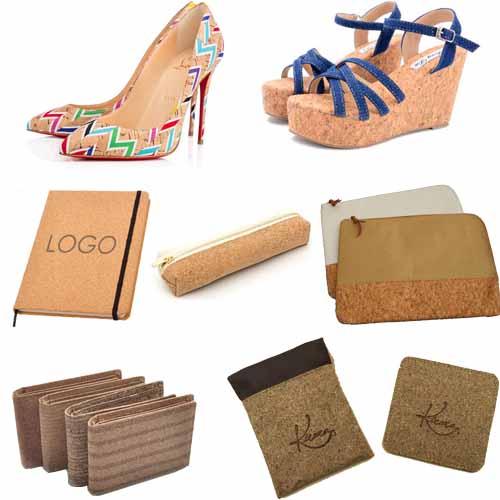 Tissu/cuir pour le sac et chaussures promotionnels de liège de nature faisant avec le support d'unité centrale