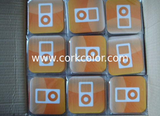 Thermal Transfer Printing logo, Nature Cork Coaster with silkscreen logo, good for heat insulation