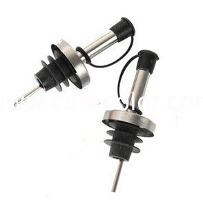 Hot Selling Stainless Steel and Plastic Plug Lid for Wine Glass Bottle, Glass Bottle Pourer
