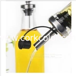 Hot Selling Stainless Steel and Plastic Plug Lid for Wine Glass Bottle, Glass Bottle Pourer