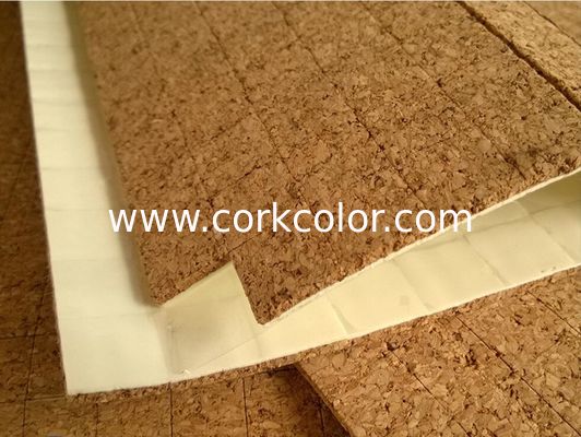 China Adhesive Cork Pads for Protective Glass 12x12mm, 1.5mm thickness Factory