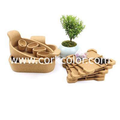 BSCI Certified Factory Eco-friendly Special-shaped Molded Integrated Cork Storage Box, Message Board, Cork Coaster & Gift Box Customization