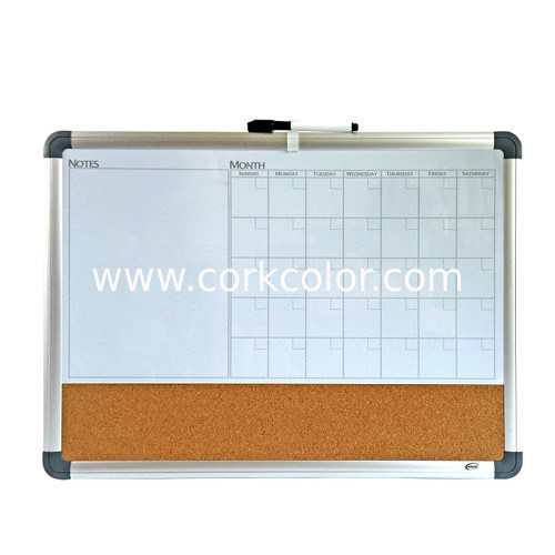 Hot Sale Combination Cork Board and white board with Aluminum Frame combo Board