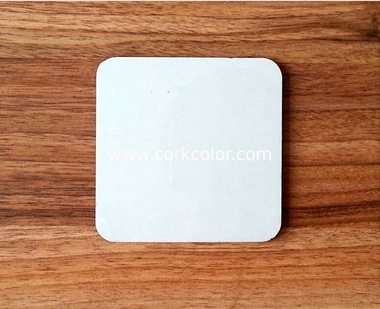 Wholesale 10*10cm  Square Blank MDF coaster with white top for DIY printing artwork