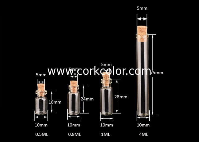 10mm Mini Vials/ Cork Jars Decoration/Clear Glass Jars Bottles with Cork Stoppers for Arts & Crafts, Projects