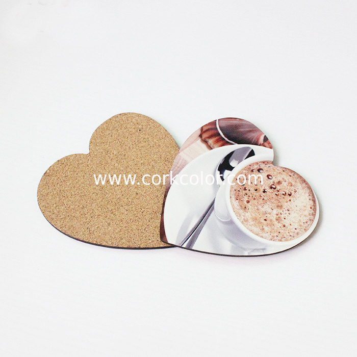 Modern DIY Printing 100x100mm Heart Shape Sublimation MDF Blank Coaster for Home Gift